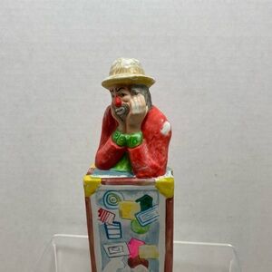 Emmett Kelly Junior collection by Flamborough traveling salesman clown figurine